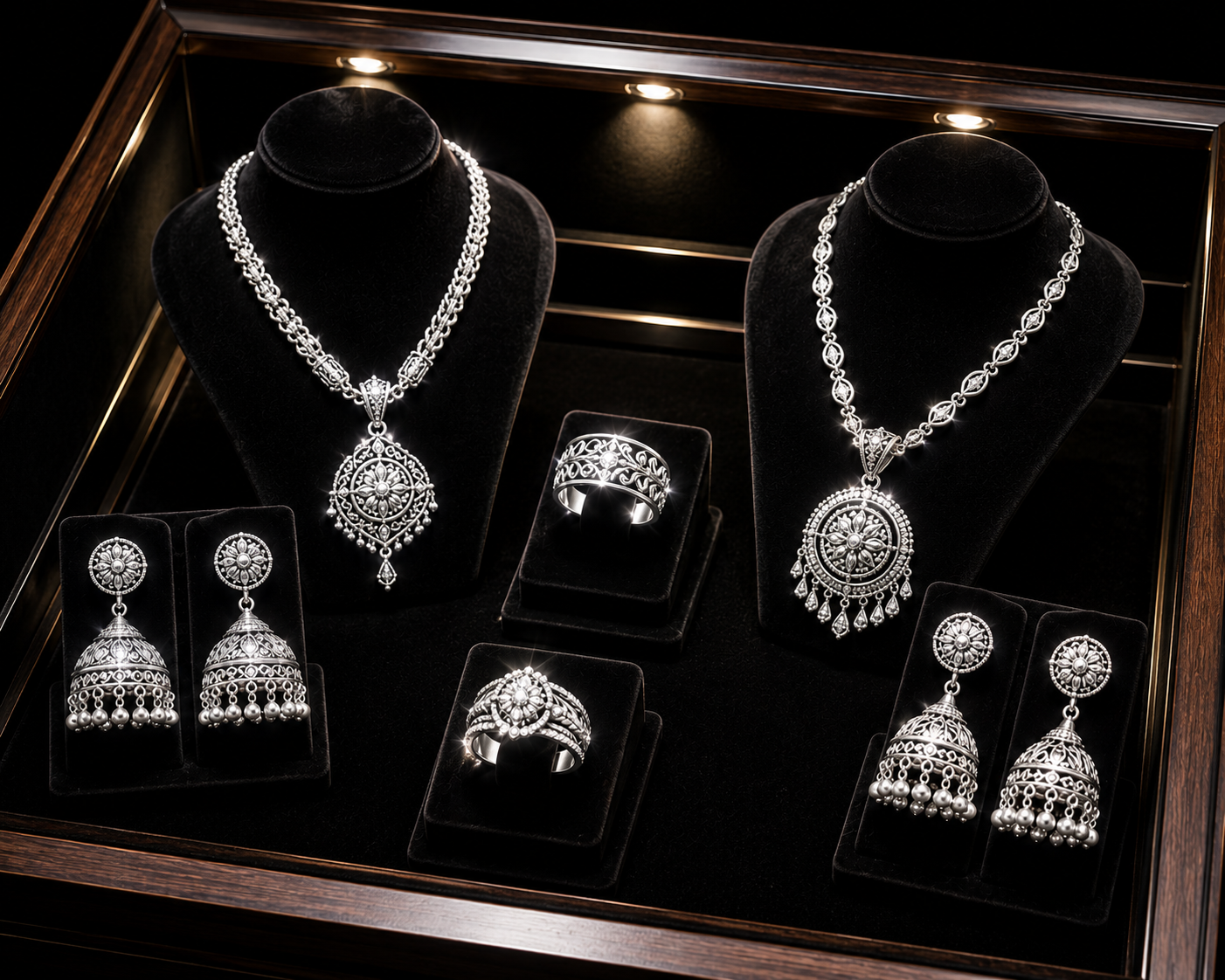 OM Jewellers silver jewellery collection